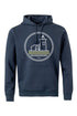 Hoodie con Faro Blanco y Olas Amarillas