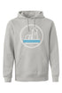 Hoodie con Faro Blanco y Olas Azules