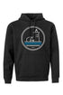 Hoodie con Faro Blanco y Olas Azules