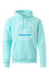 Hoodie con Faro Blanco y Olas Azules