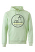 Hoodie con Faro Negro y Olas Amarillas