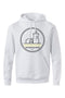 Hoodie con Faro Negro y Olas Amarillas