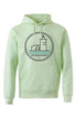 Hoodie con Faro Negro y Olas Verdes